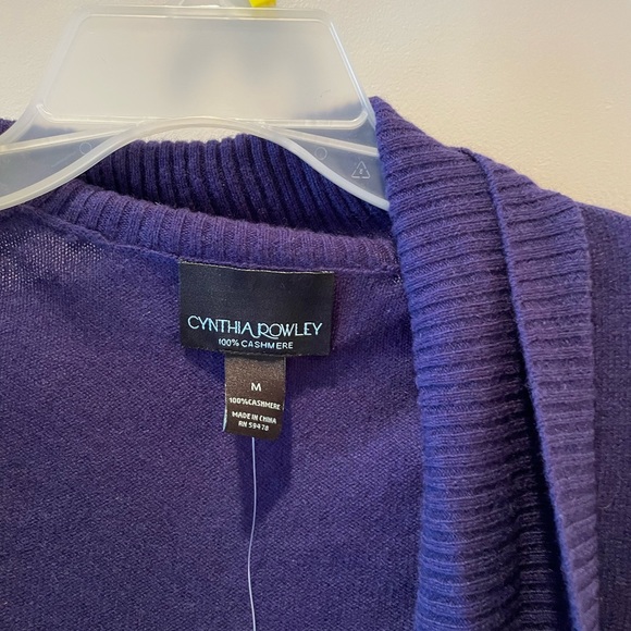 NWT.  Cynthia Rowley  💯 % Cashmere - Picture 2 of 3